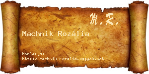Machnik Rozália névjegykártya