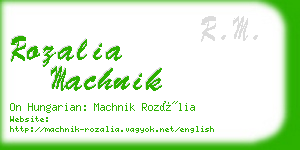 rozalia machnik business card